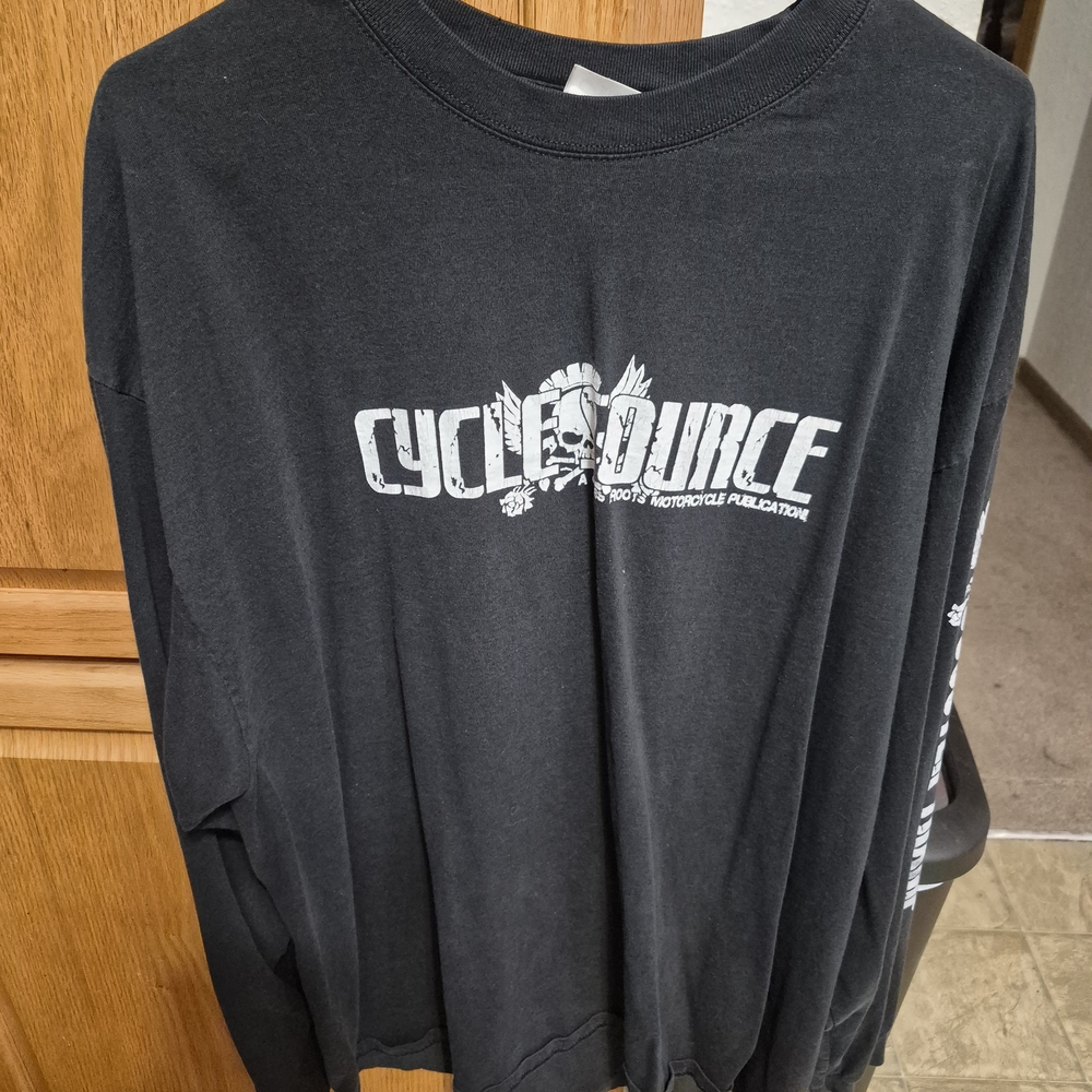 Source Unknown Black Long Sleeve Cycle Source Graphic Tee